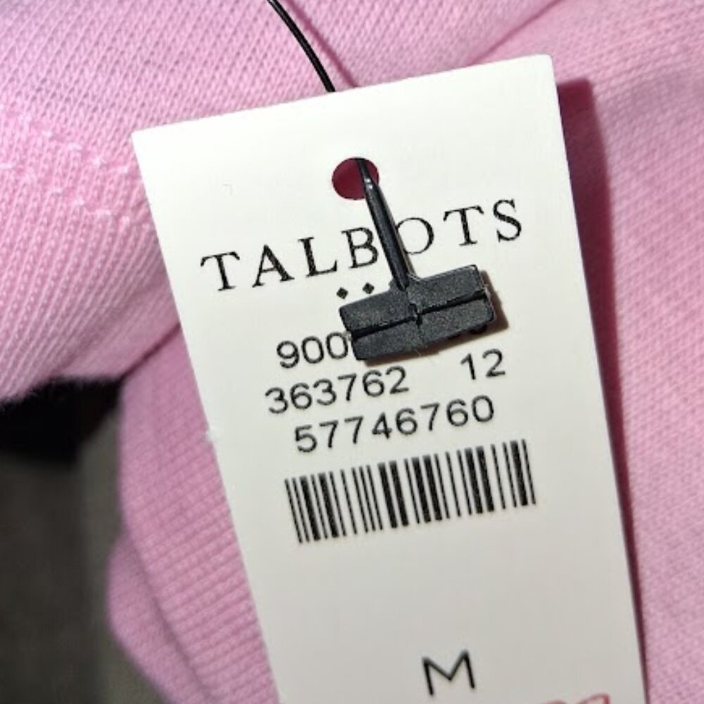 Talbots Round Neck Cotton Short Sleeve Tee Shirt NWT Sz M or LP Kelly Green - Picture 4 of 4